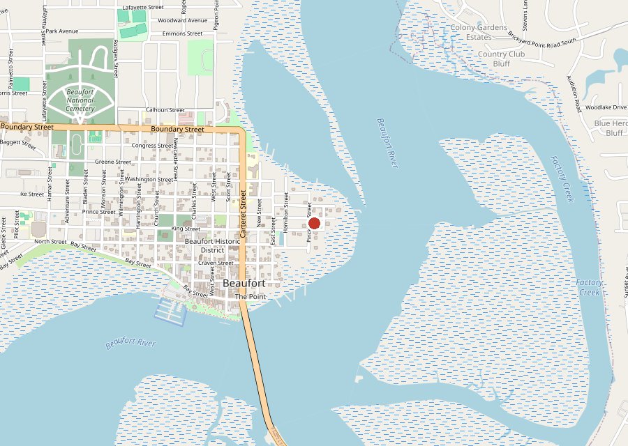 Map of Beaufort on Hilton Head Island
