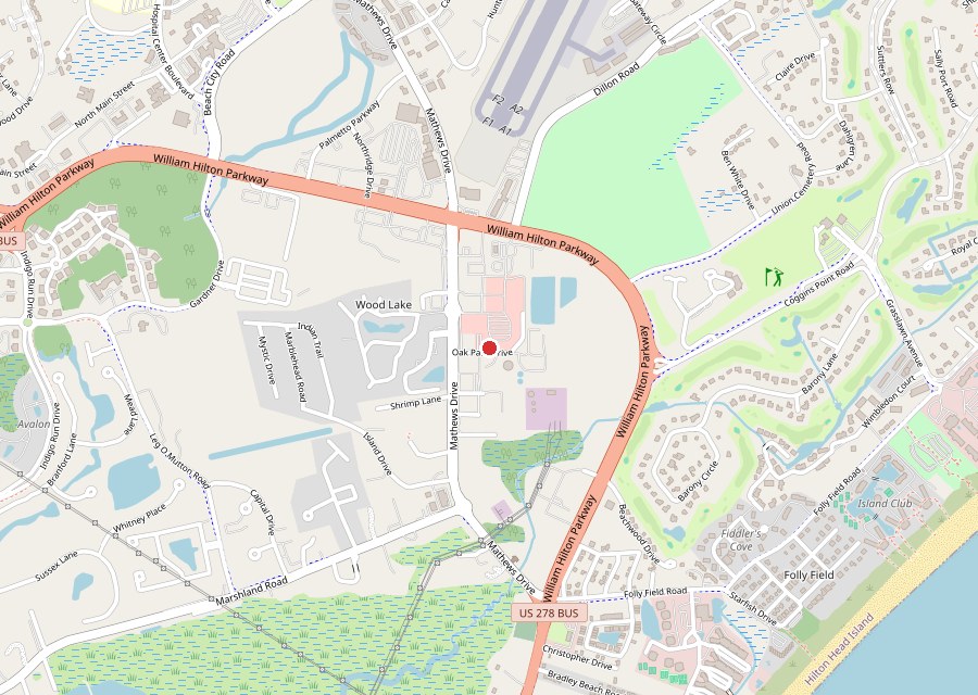 Map of Bella Italia on Mathews Drive on Hilton Head Island