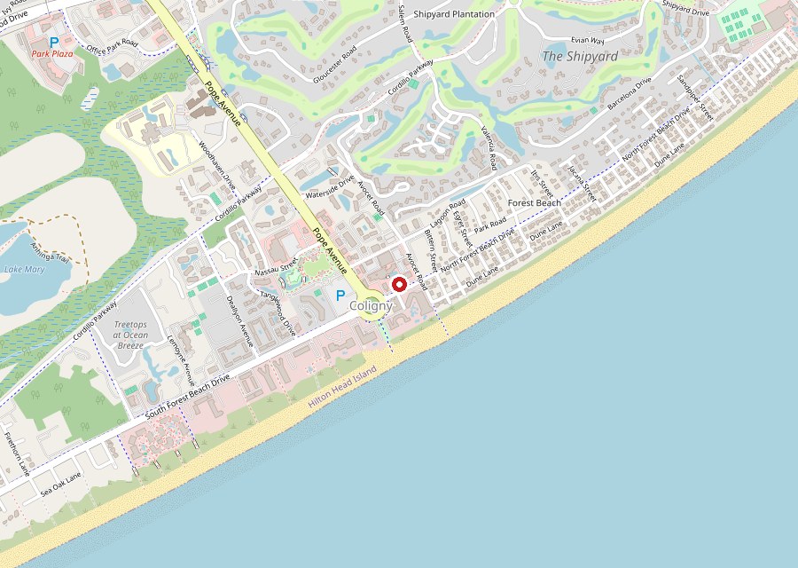 Map of Big Bamboo at Coligny Plaza on Hilton Head Island