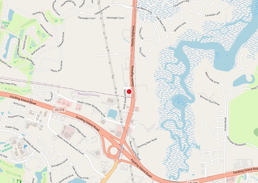 Map of Burger King on Okatie Highway in Okatie