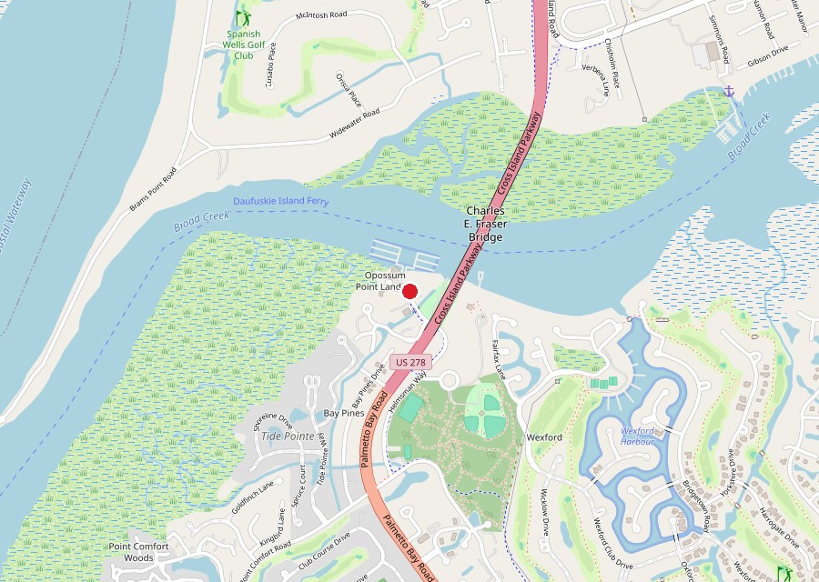 Map of Carolina Crab Company on Palmetto Bay Road on Hilton Head Island