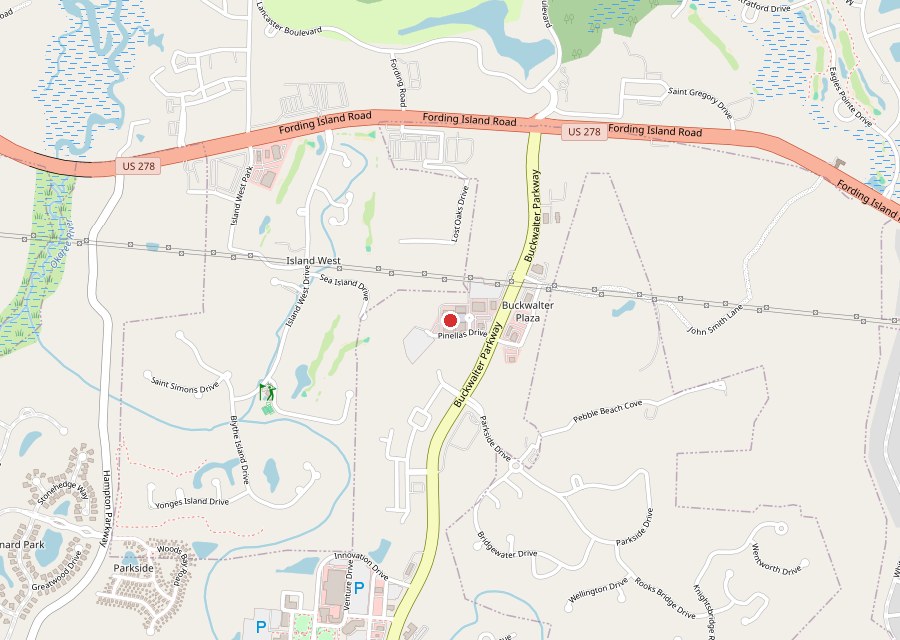 Map of the Cinemark theater at Buckwalter Parkway in Bluffton