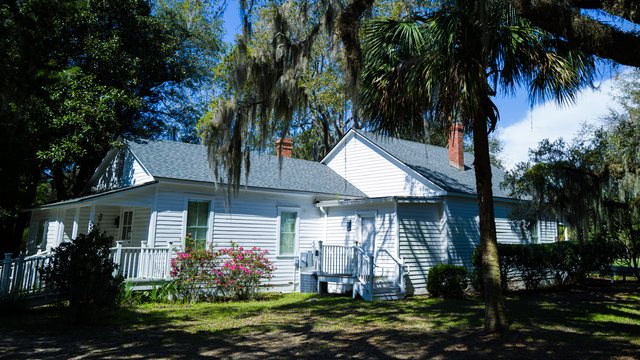 The front of the house.