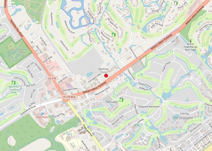 Map of Cowboy Brazilian Steakhouse at Sea Pines Circle on Hilton Head Island