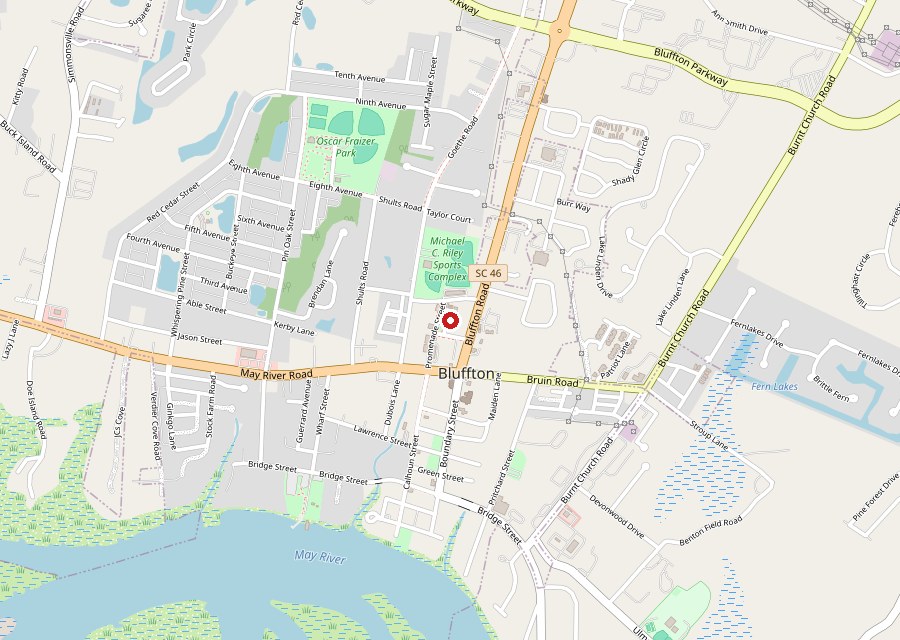 Map of CRUDO at The Promenade in Old Town Bluffton