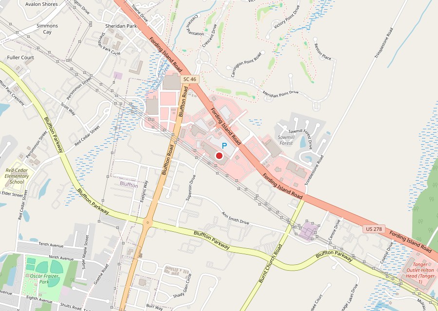 Map of Dick's Sporting Goods on the US 278 corridor in Bluffton