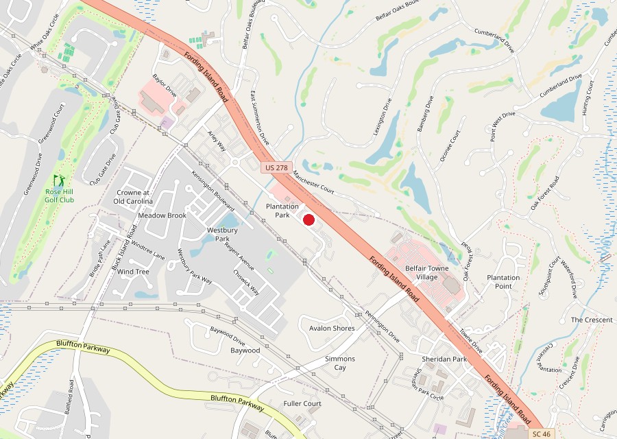 Map of Domino's in Bluffton