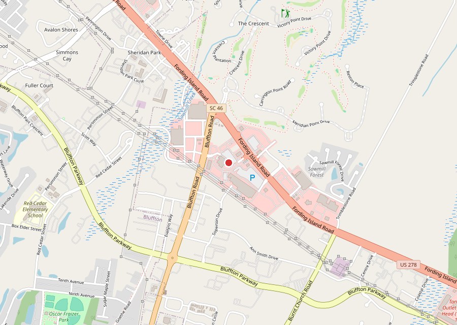 Map of El Nuevo Vallarta on the US 278 corridor in Bluffton