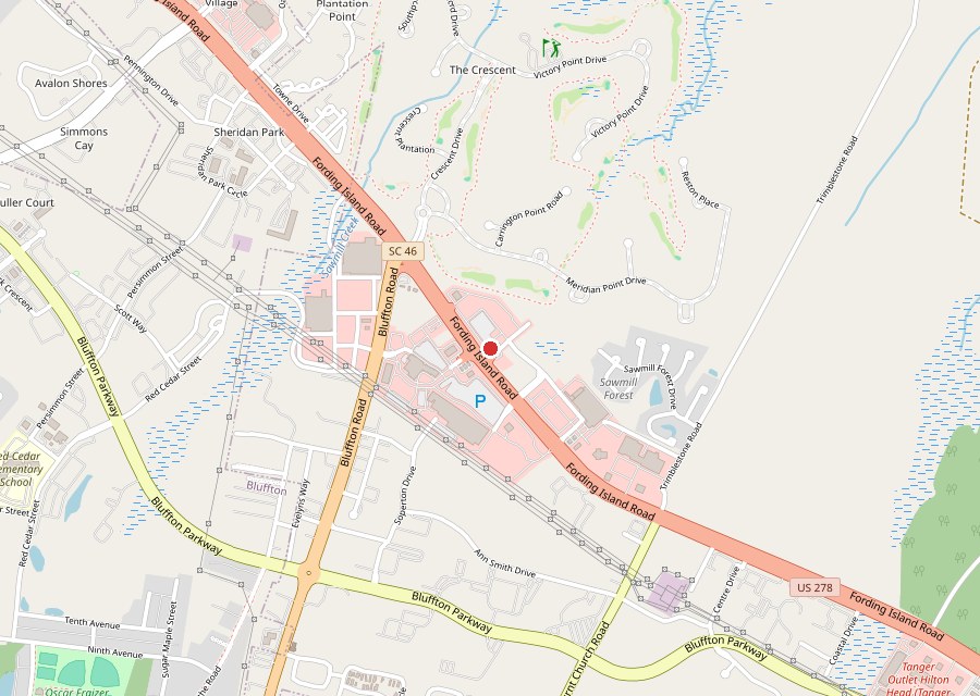 Map of Five Guys on the US 278 corridor in Bluffton