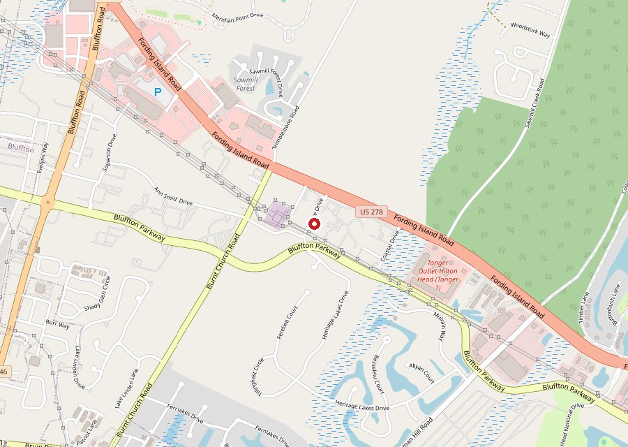 Map of God's Goods Thrift Store on the US 278 corridor in Bluffton