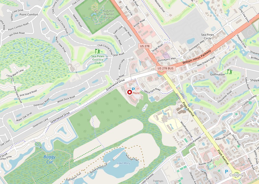 Map of Harris Teeter on the south end of Hilton Head Island