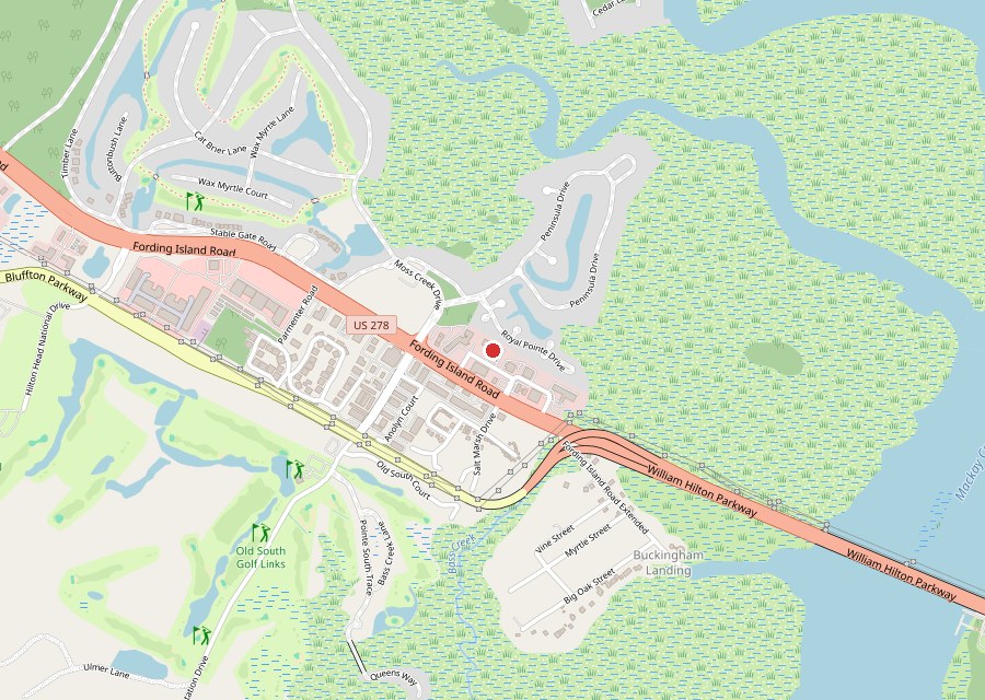 Map of HogsHead Kitchen + Wine Bar on Fording Island Road in Bluffton