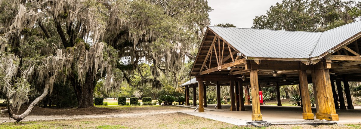 The pavilion. The Mary Ann Peeples Pavilion from the lawn side.