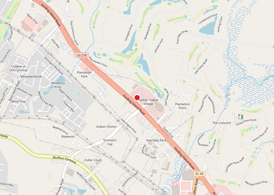Map of the IHOP in Belfair Towne Village in Bluffton