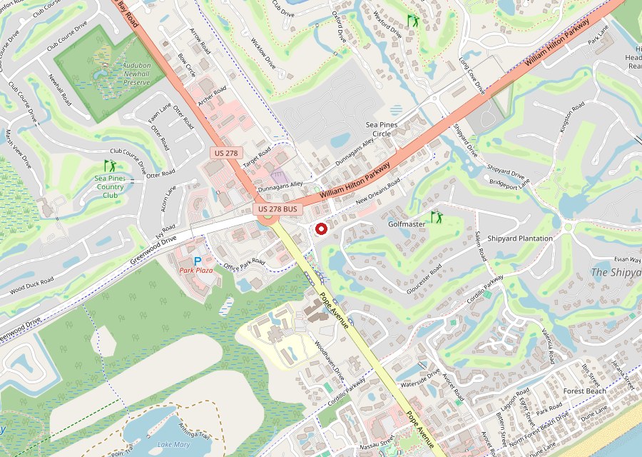 Map of Local Pie on the south end of Hilton Head Island