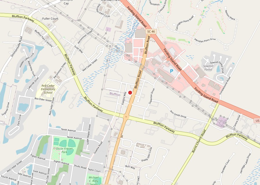 Map of Mexicali Fresh on the US 278 corridor in Bluffton