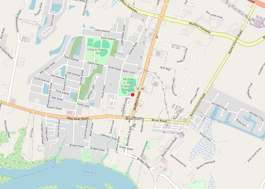 Map of Mi Tierra just north of Old Town Bluffton
