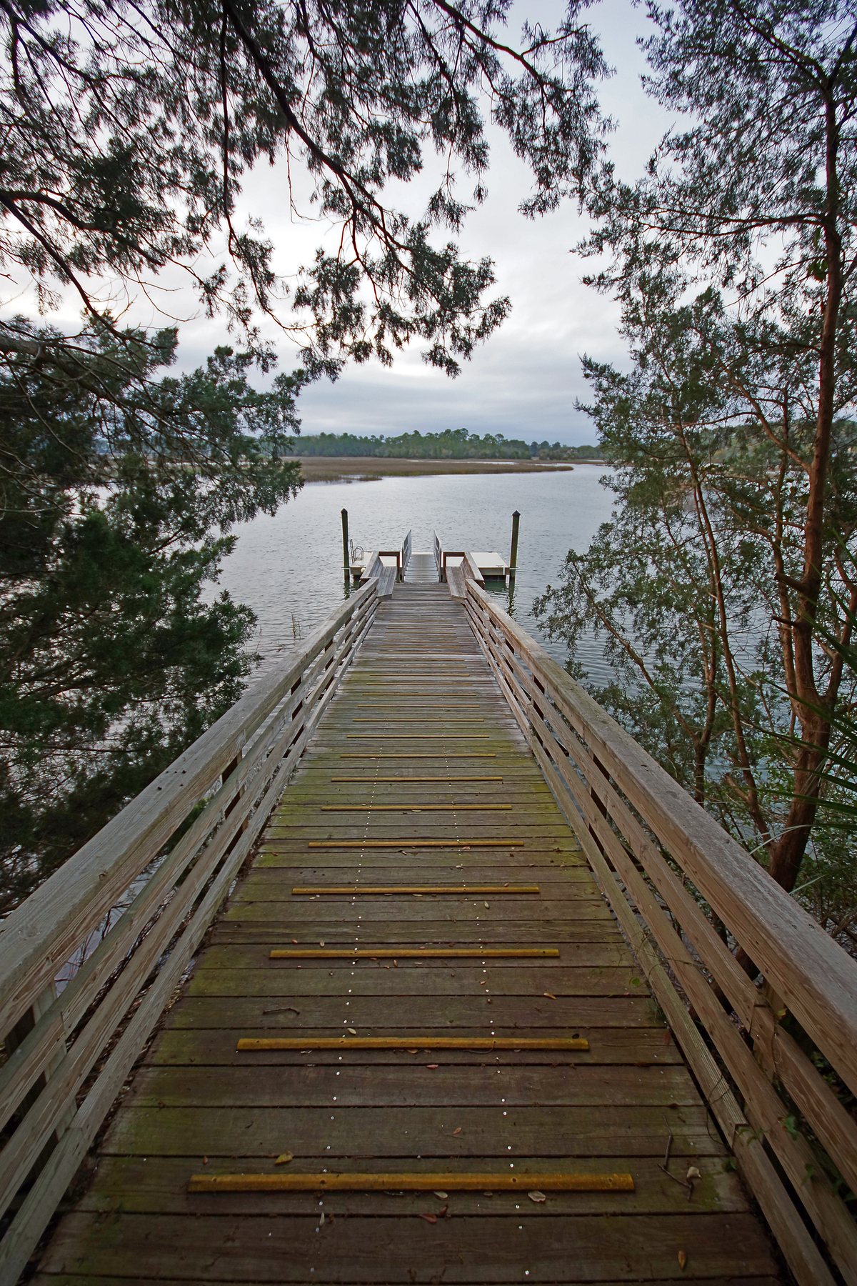 The dock walkway. The long walk out the crabbing dock, the creek at the end.