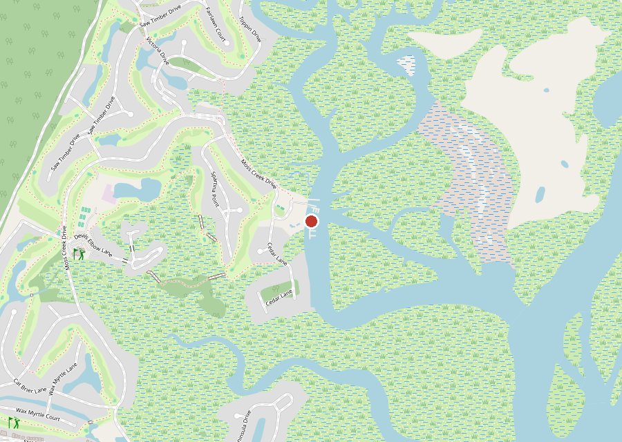 Map of Moss Creek Marina on Hilton Head Island