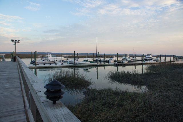 Marina at dusk.