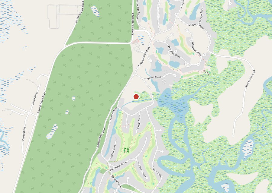 Map of Moss Creek Nature Preserve on Hilton Head Island