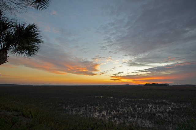 Sunrise over the marsh.