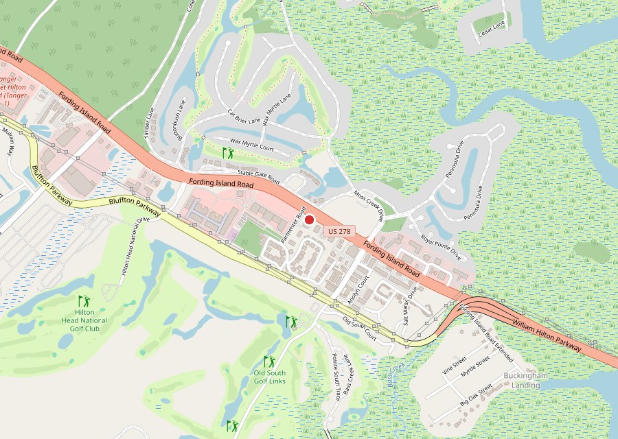 Map of Mulberry Street Trattoria on Fording Island Road in Bluffton