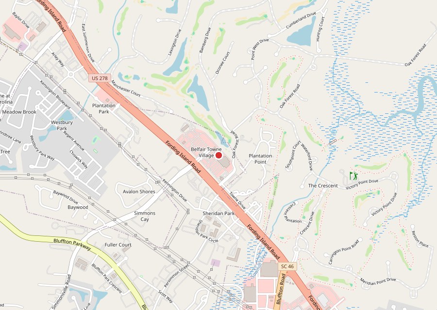 Map of New York City Pizza in Bluffton