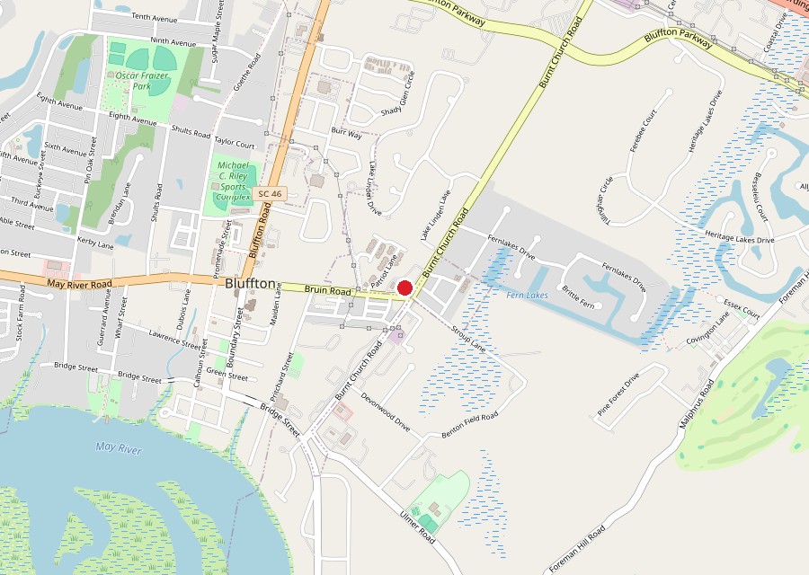 Map of Old Bluffton Flowers & Gifts on Bruin Road in Bluffton
