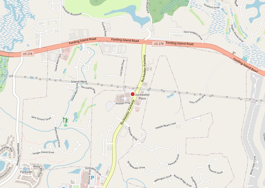 Map of Outback Steakhouse in Okatie on US 278