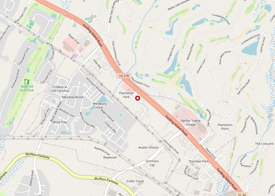 Map of Palmetto Running Company on Fording Island Road in Bluffton