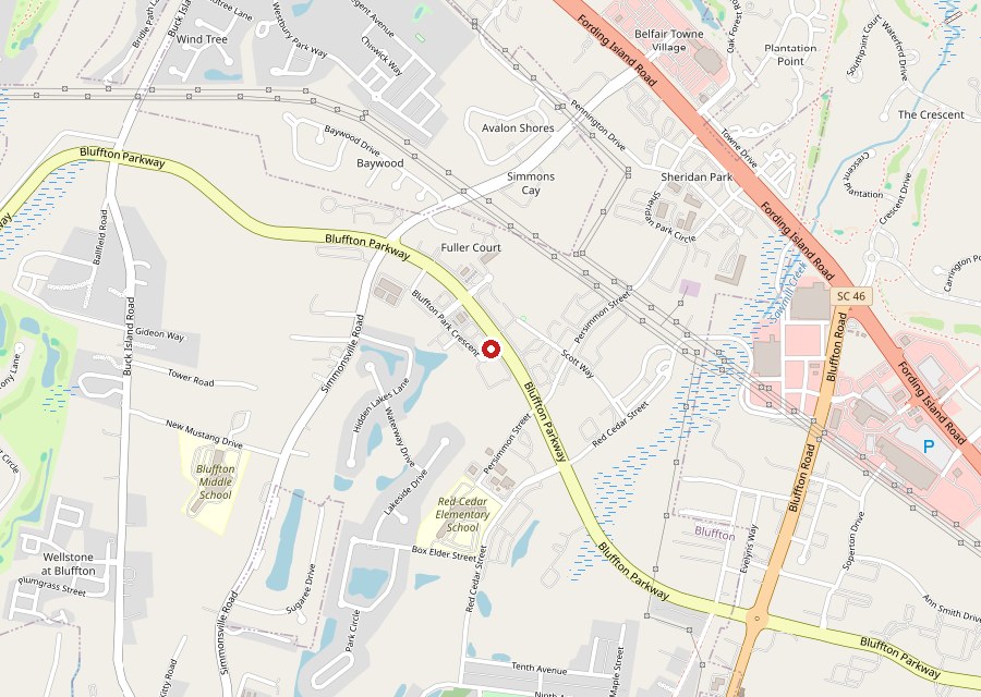Map of Pour Richard's on Persimmon Street in Bluffton