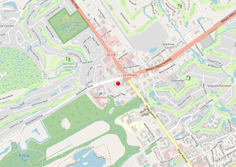 Map of Reilley's Plaza by Sea Pines Circle on Hilton Head Island
