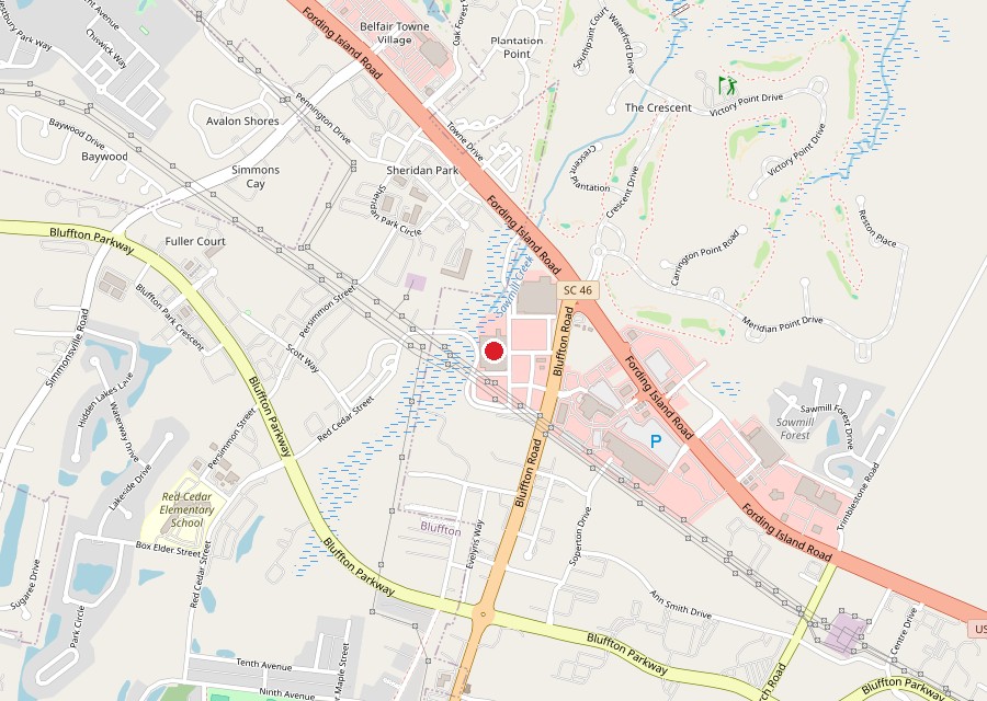 Map of Sam's Club on Bluffton Road in Bluffton