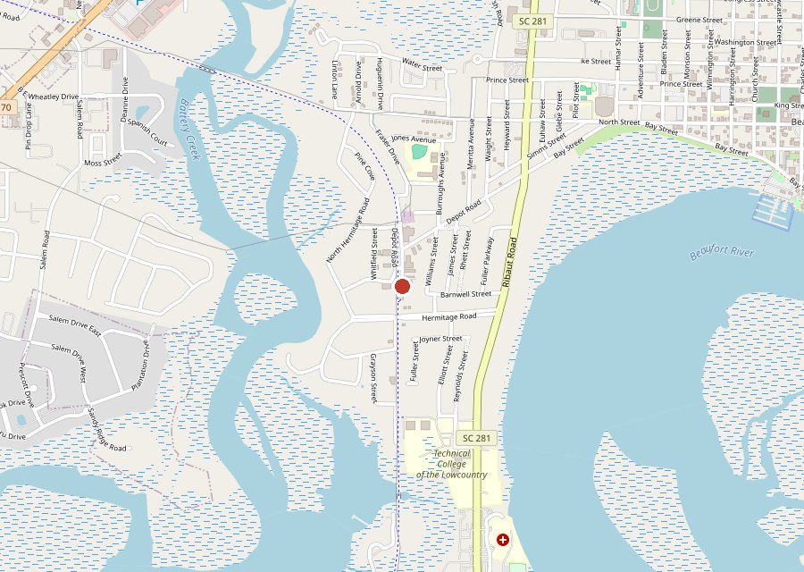Map of Spanish Moss Trail on Hilton Head Island