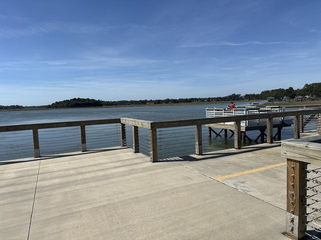The pier deck.