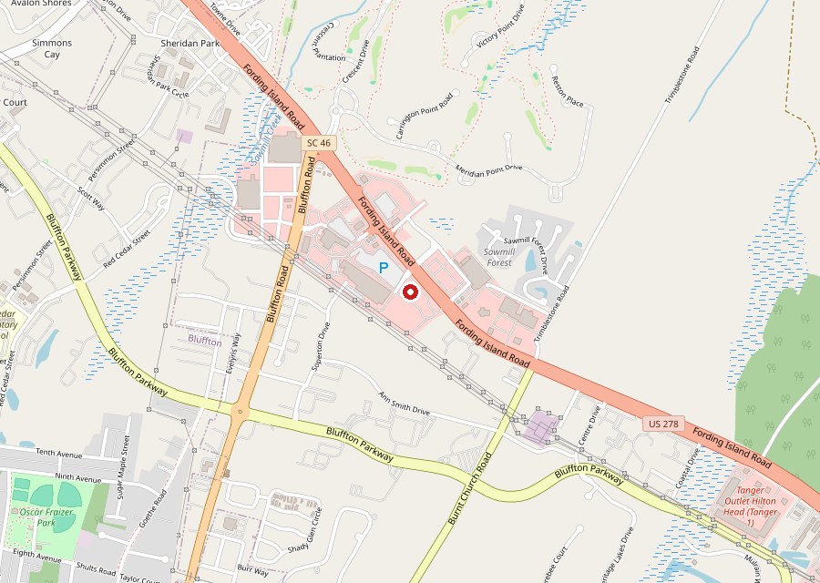 Map of Starbucks Coffee on Fording Island Road in Bluffton