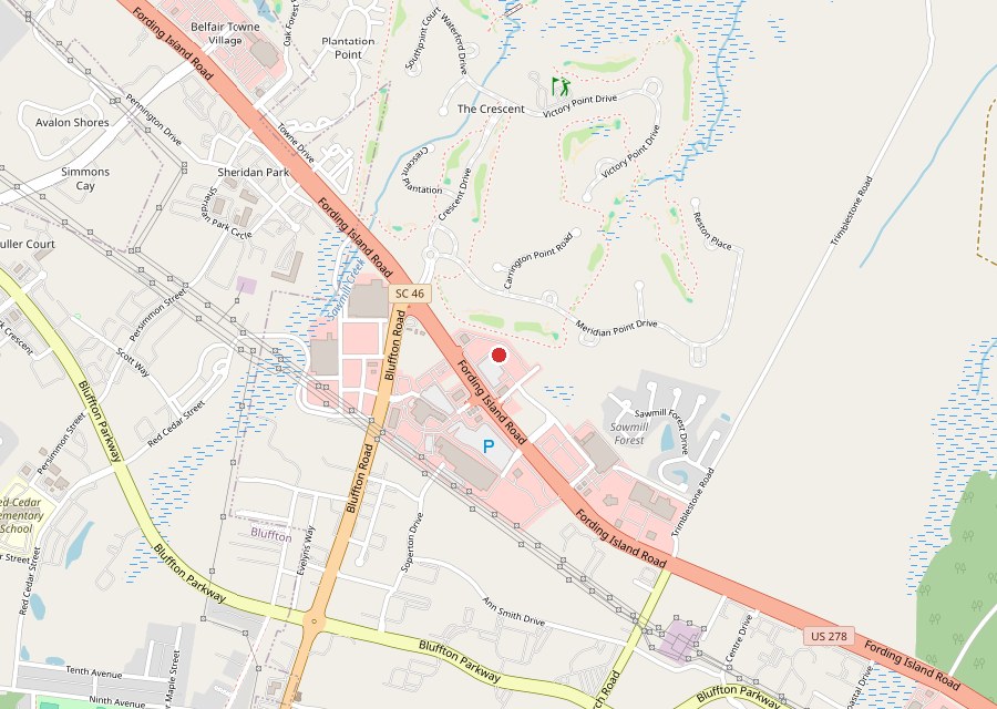 Map of Stir Crazy Asian Fusion on the US 278 corridor in Bluffton