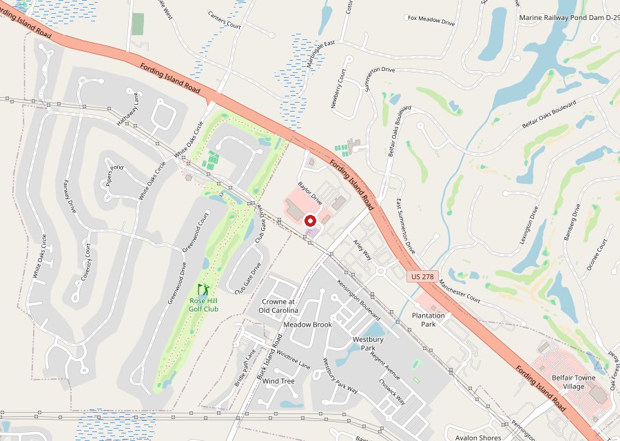 Map of Subway at Rose Hill in Bluffton