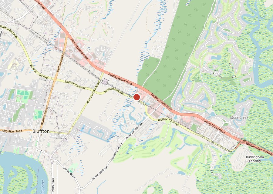 Map of Tanger Outlets 1 on Fording Island Road in Bluffton