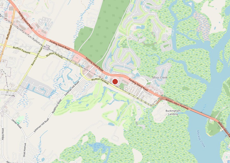 Map of Tanger Outlets 2 on Fording Island Road in Bluffton