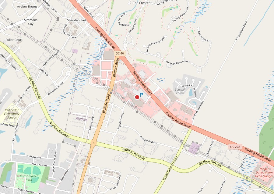 Map of the Target store on Fording Island Road in Bluffton