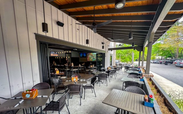 The covered patio
