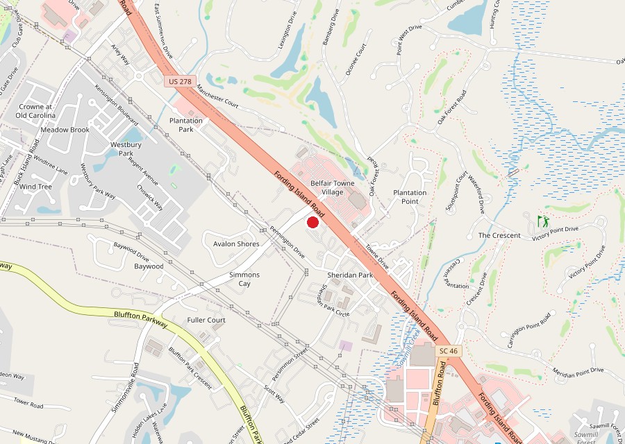 Map of the Walgreens on Fording Island Road in Bluffton