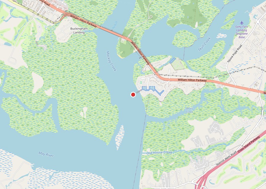 Map of Windmill Harbour at the north end of Hilton Head Island